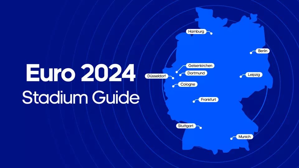 Un graphique montrant les 10 villes allemandes pour l'Euro 2024