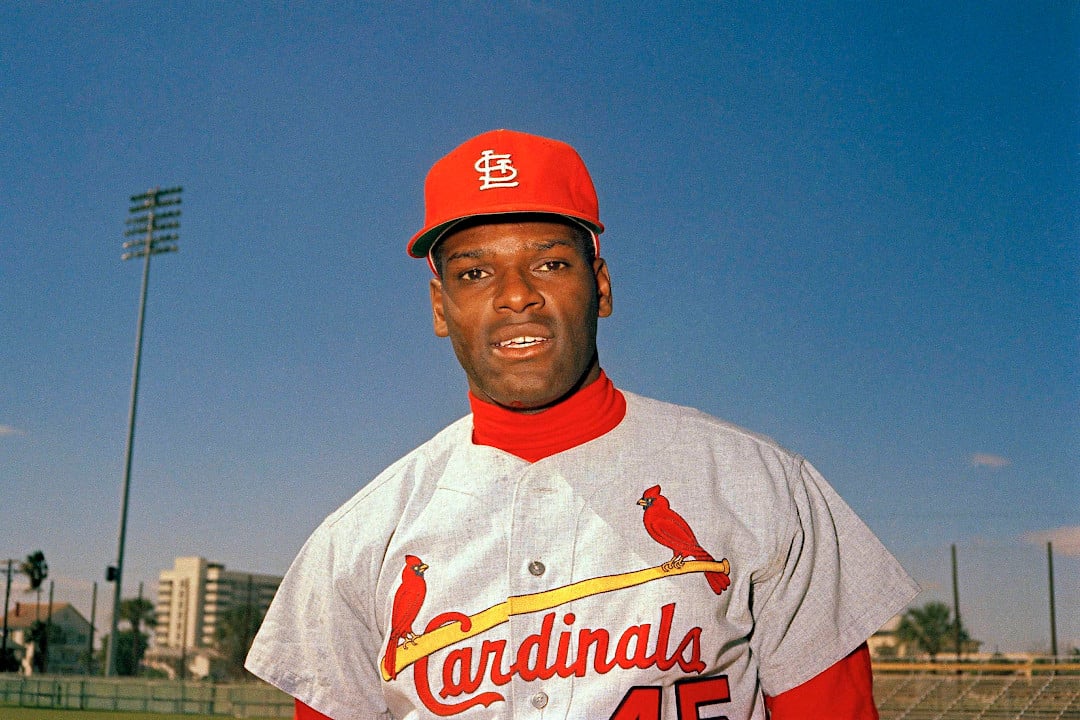 Bob Gibson portant un maillot des Cardinals de St. Louis