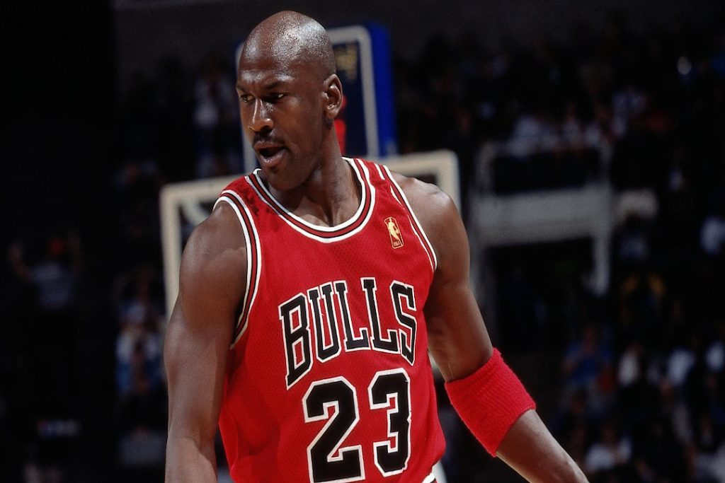 Michael Jordan jouant pour les Bulls