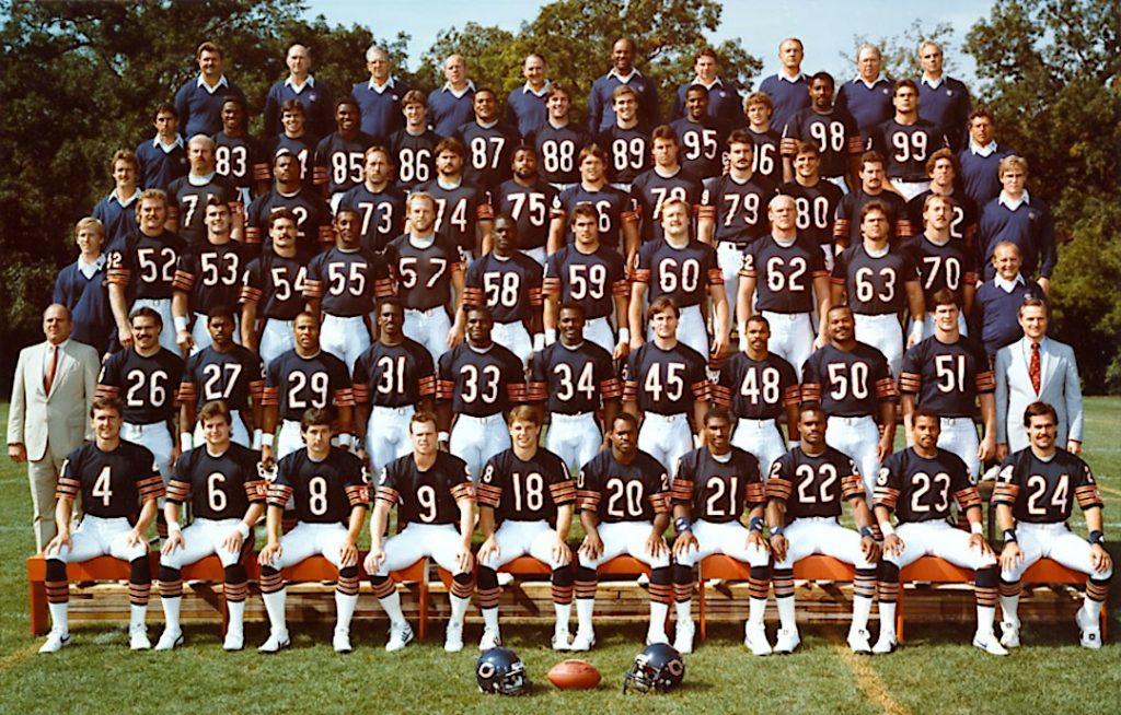 A melhor defesa de todos os tempos na NFL, o Chicago Bears de 1985.