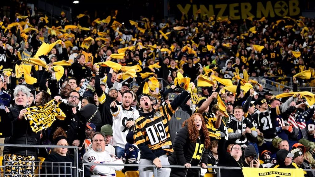 Pittsburgh Steelers fans in the stadium