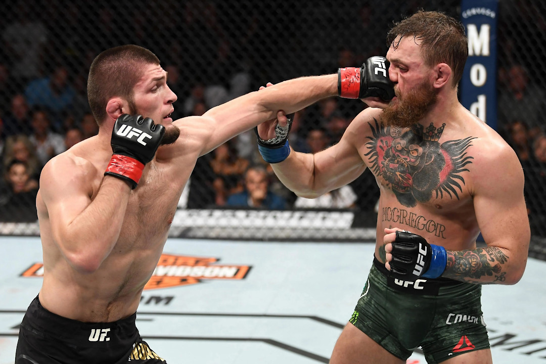 Two of the best UFC fighters ever, Khabib Nurmagomedov and Conor McGregor fighting