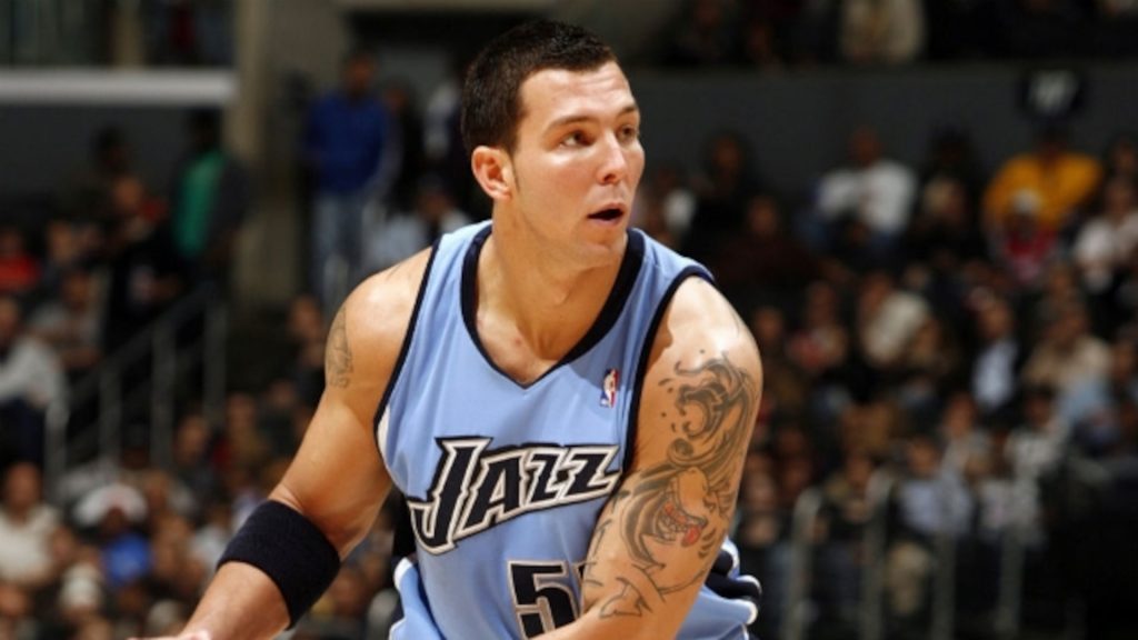 A photo of Rafael Araujo playing in the NBA for Utah