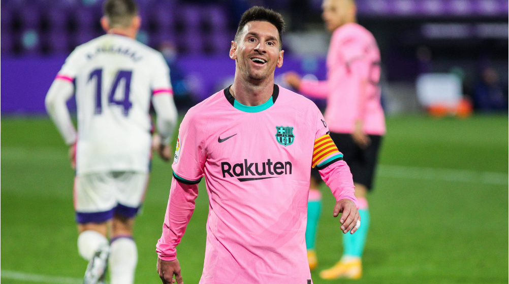 Lionel Messi playing for Barcelona